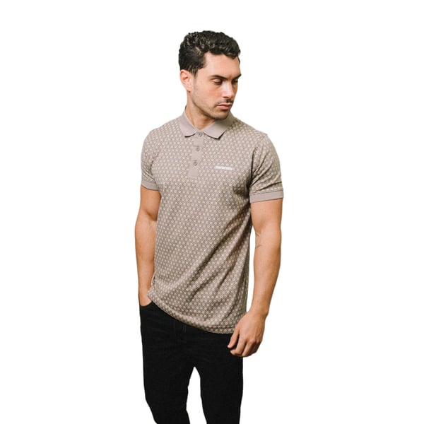 Lambretta Mens AW24 Geometric Polo Shirt