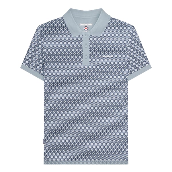 Lambretta Mens AW24 Geometric Polo Shirt
