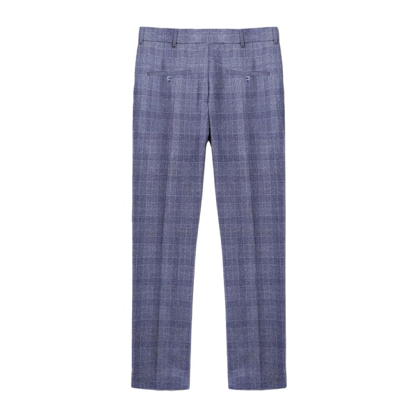 Lambretta Mens Bradley Checked Suit Trousers