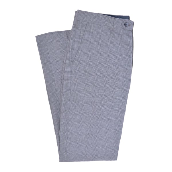 Lambretta Mens Dawson Checked Suit Trousers