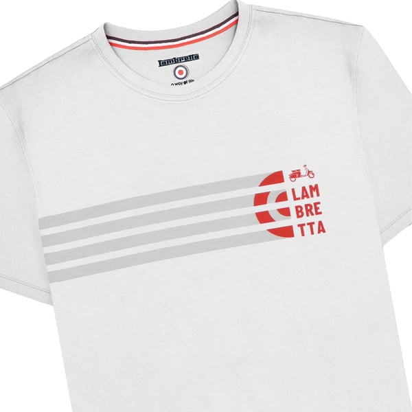 Lambretta Mens SS25 Scooter Stripes T-Shirt
