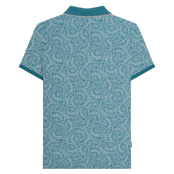 Lambretta Mens AW24 Paisley Tonal Polo Shirt