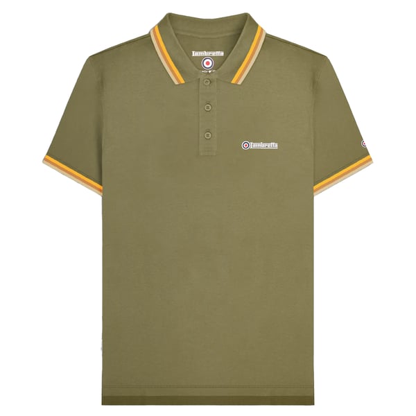Lambretta Mens Triple Tipped Polo Shirt