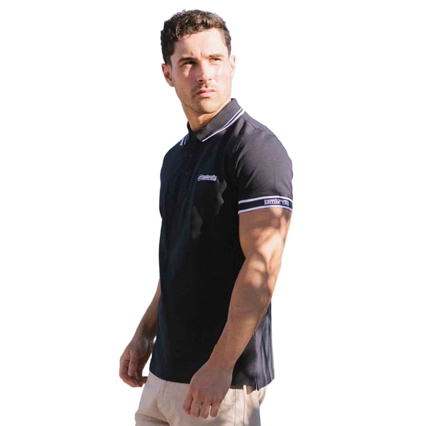 Lambretta Mens SS25 Branded Sleeve Polo Shirt