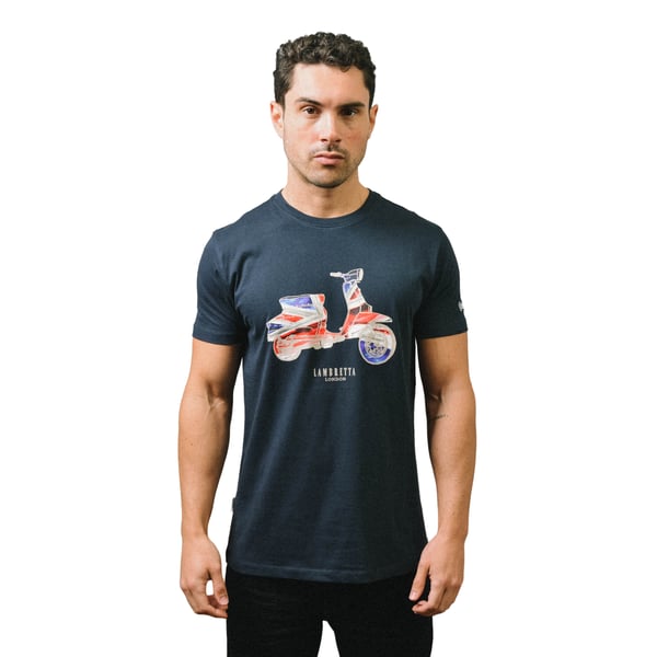 Lambretta Mens AW24 Scooter Flag Big & Tall T-Shirt
