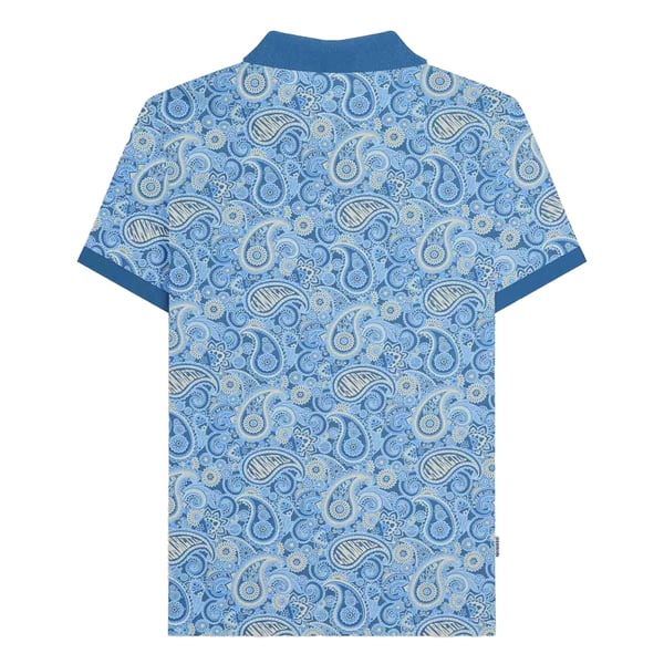 Lambretta Mens SS25 Paisley Branded Polo Shirt