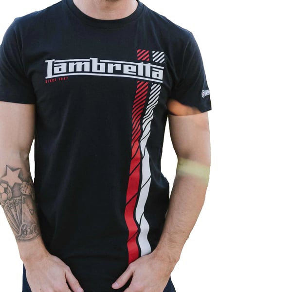 Lambretta Mens SS25 Racing Stripe T-Shirt