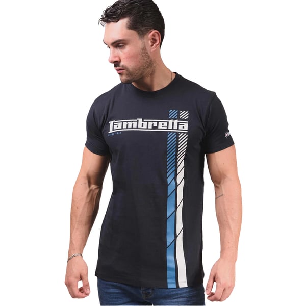 Lambretta Mens SS25 Racing Stripe T-Shirt