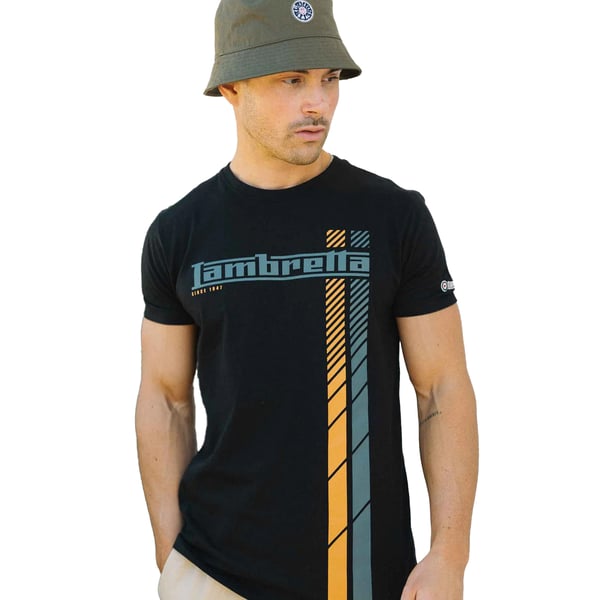 Lambretta Mens SS25 Racing Stripe T-Shirt