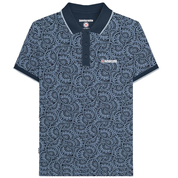 Lambretta Mens Paisley Tonal Big & Tall Polo Shirt