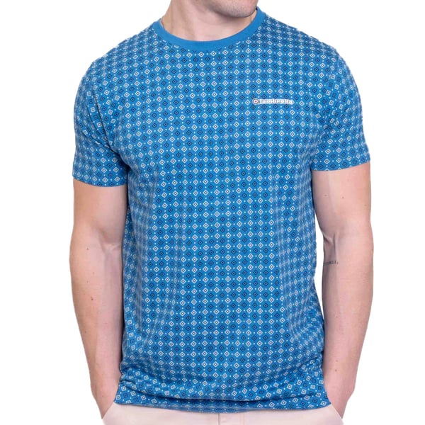 Lambretta Mens SS24 Geometric All-Over Print T-Shirt