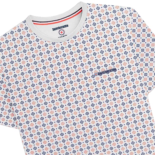 Lambretta Mens SS24 Geometric All-Over Print T-Shirt