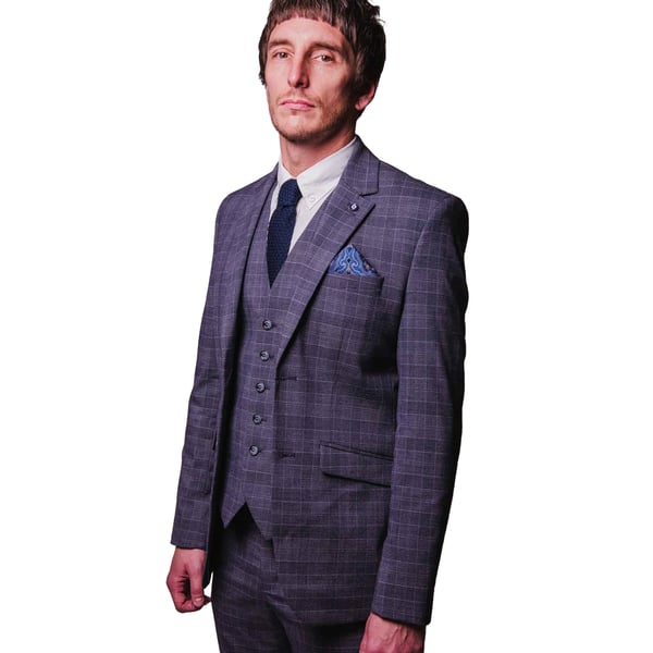 Lambretta Mens Bradley Checked Blazer
