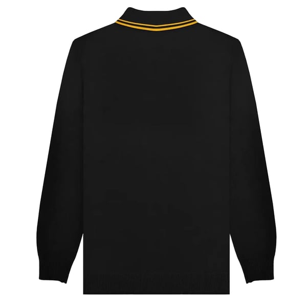 Lambretta Mens Tipped Long-Sleeved Polo Shirt