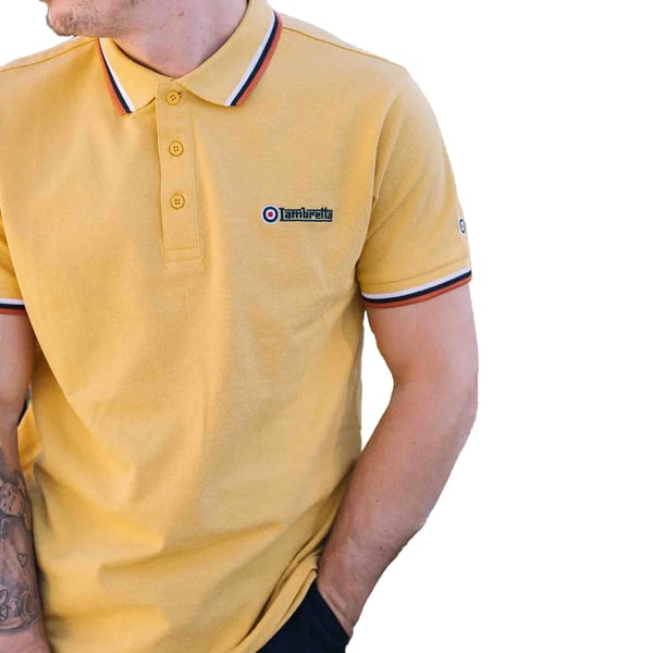 Lambretta Mens SS25 Triple Tipped Polo Shirt