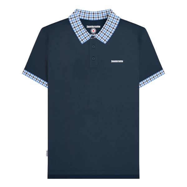 Lambretta Mens SS25 Gingham Big & Tall Polo Shirt