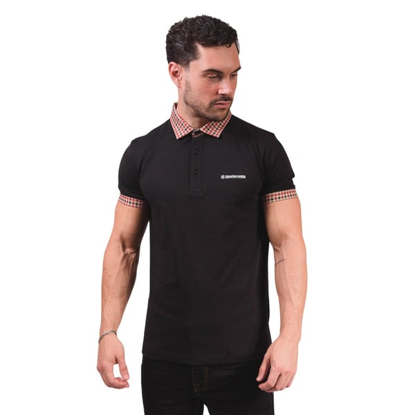 Lambretta Mens SS25 Gingham Polo Shirt