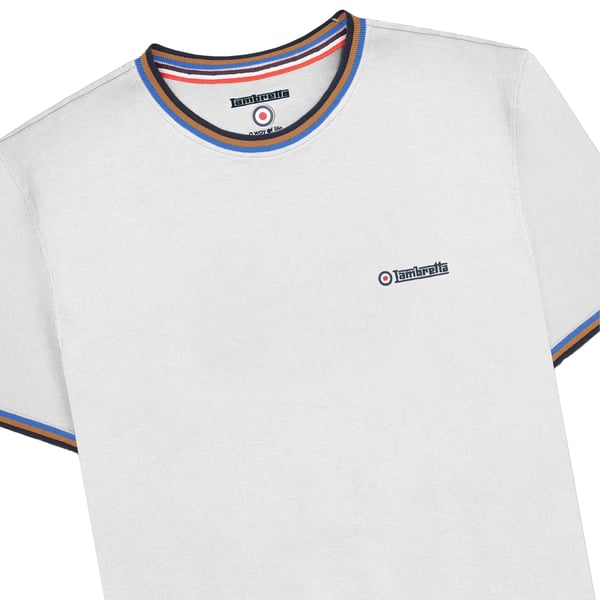 Lambretta Mens SS25 Triple Tipped Pique T-Shirt