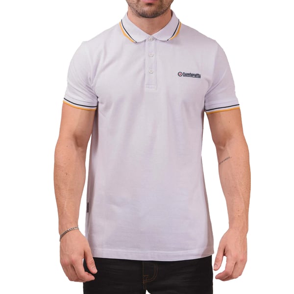Lambretta Mens SS25 Twin Tip Polo Shirt