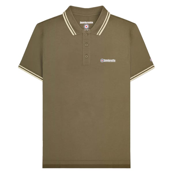 Lambretta Mens SS25 Twin Tip Polo Shirt