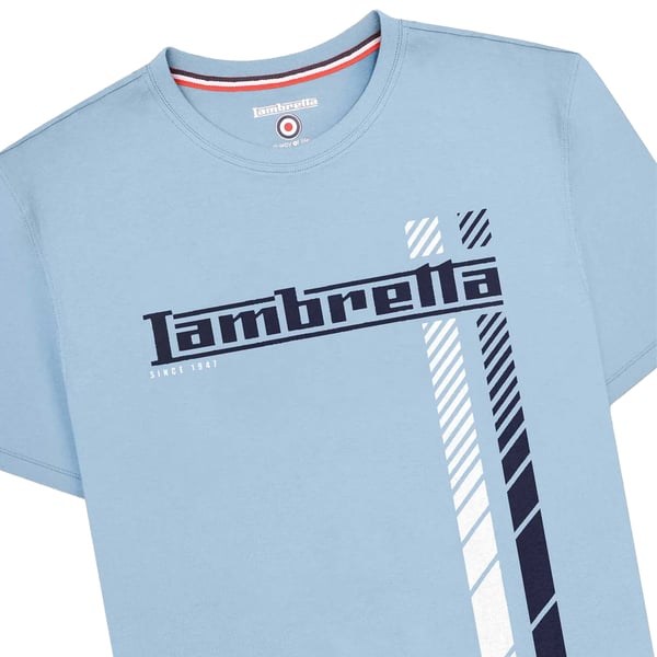 Lambretta Mens SS25 Racing Stripe Big & Tall T-Shirt
