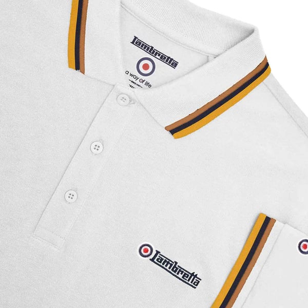 Lambretta Mens SS25 Triple Tipped Big & Tall Polo Shirt