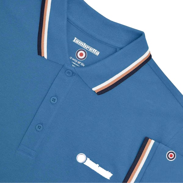 Lambretta Mens SS25 Triple Tipped Big & Tall Polo Shirt