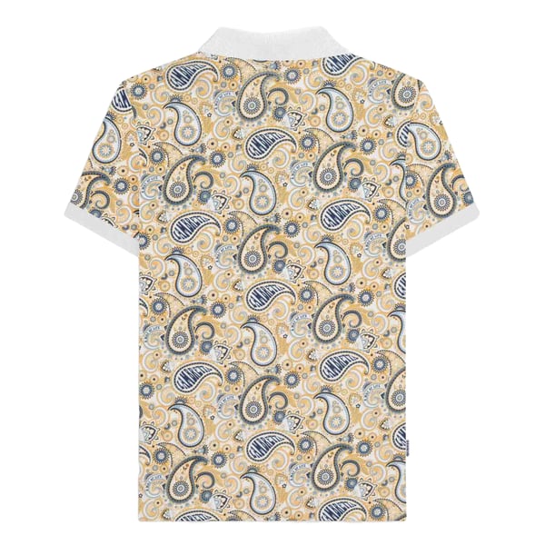 Lambretta Mens SS25 Paisley Branded Big & Tall Polo Shirt