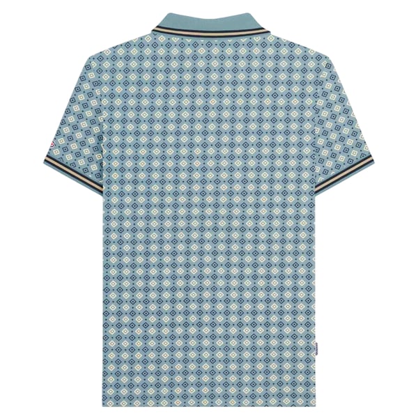 Lambretta Mens SS25 Geometric Big & Tall Polo Shirt
