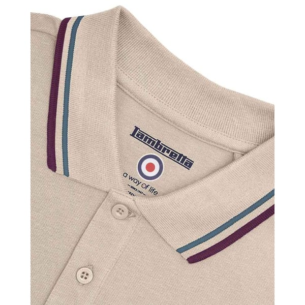 Lambretta Mens Twin Tip Polo Shirt