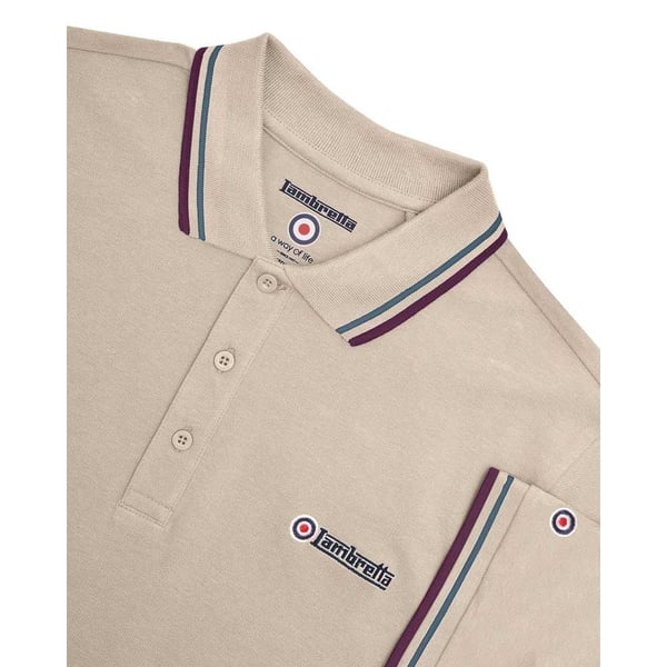 Lambretta Mens Twin Tip Polo Shirt