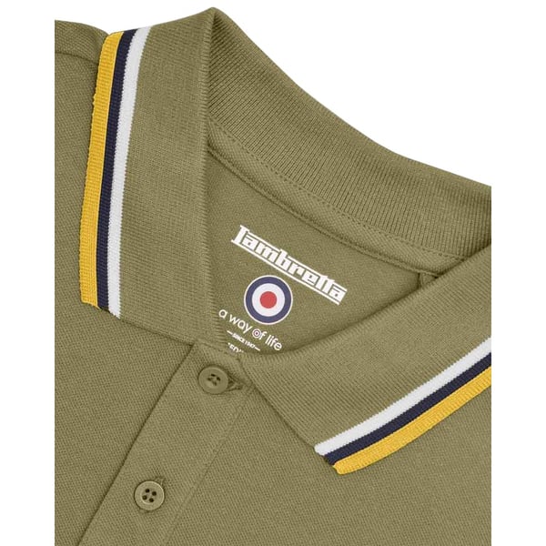 Lambretta Mens Triple Tipped Polo Shirt