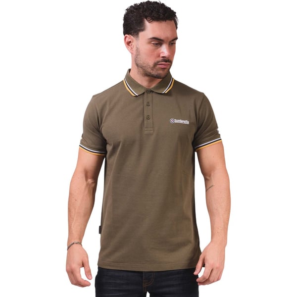 Lambretta Mens Triple Tipped Polo Shirt