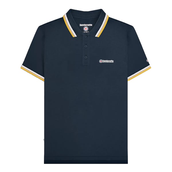 Lambretta Mens Triple Tipped Polo Shirt