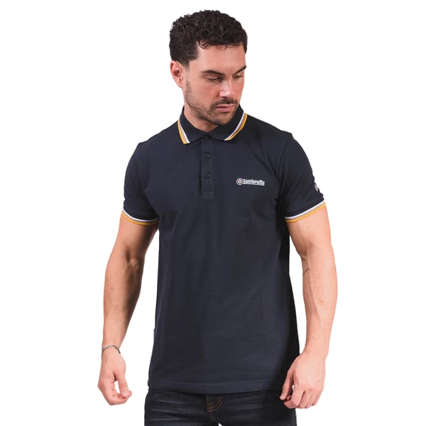 Lambretta Mens Triple Tipped Polo Shirt