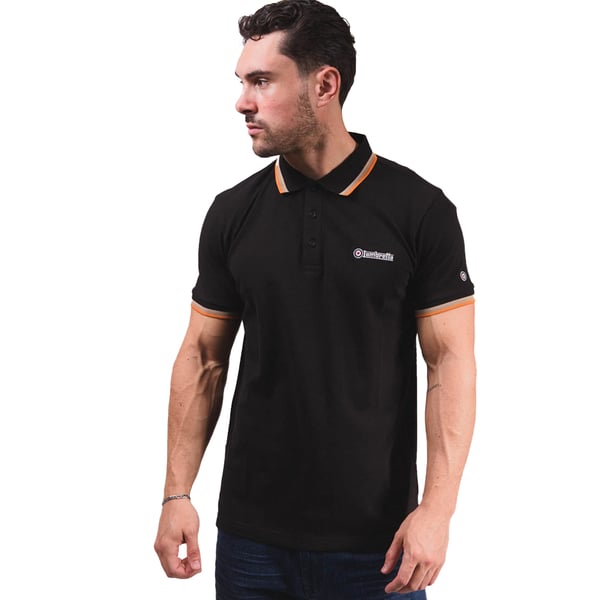 Lambretta Mens Triple Tipped Polo Shirt