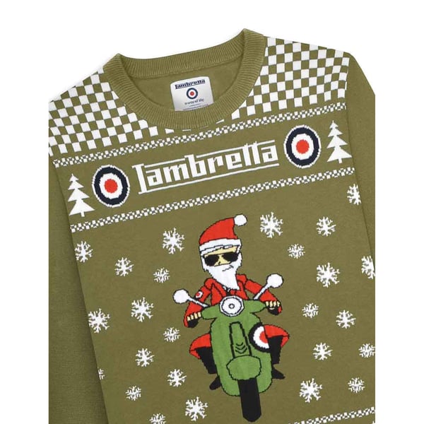 Lambretta Mens AW25 Scooter Christmas Jumper