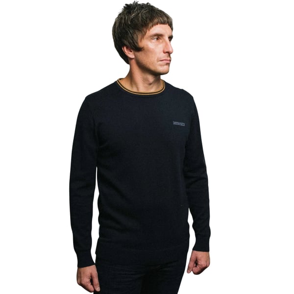 Lambretta Mens Tipped Knitted Jumper