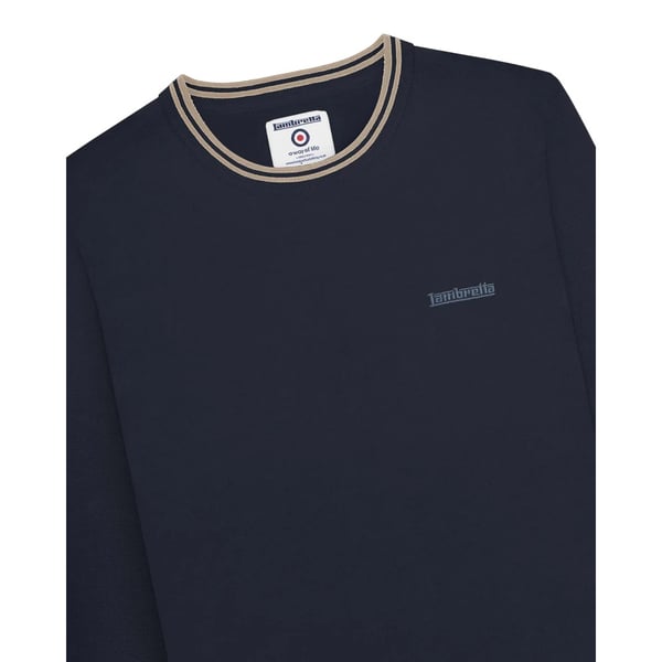 Lambretta Mens Tipped Knitted Jumper