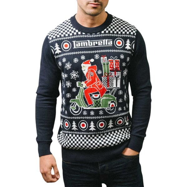 Lambretta Mens AW25 Scooter Christmas Jumper