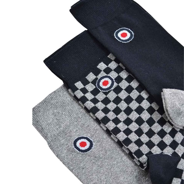 Lambretta Mens Checked Socks (Pack of 3)