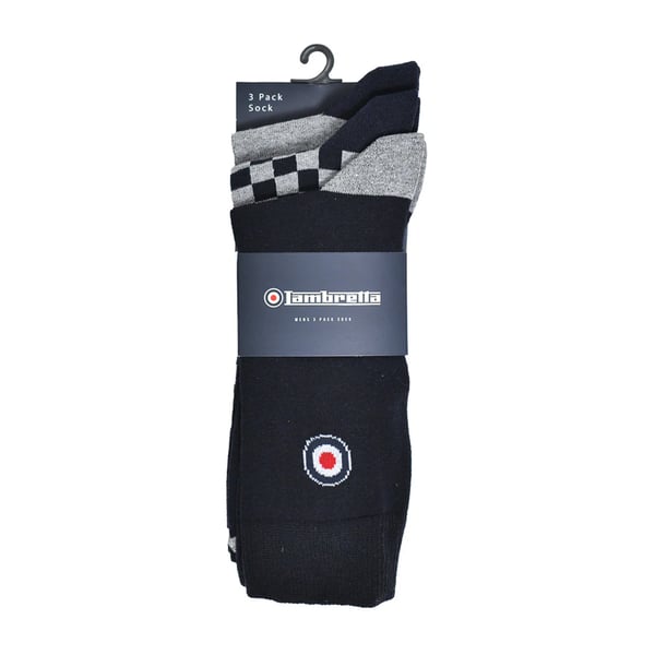 Lambretta Mens Checked Socks (Pack of 3)