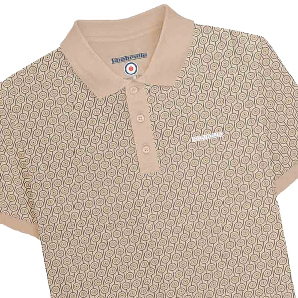 Lambretta Mens Geometric Circle Big & Tall Polo Shirt