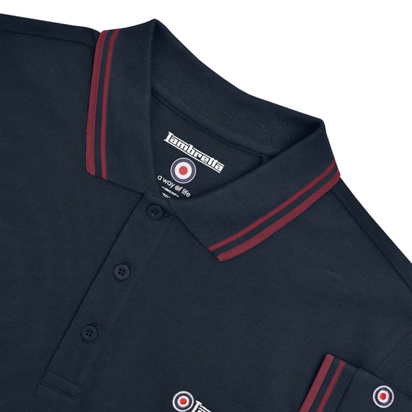 Lambretta Mens Tipped Big & Tall Polo Shirt