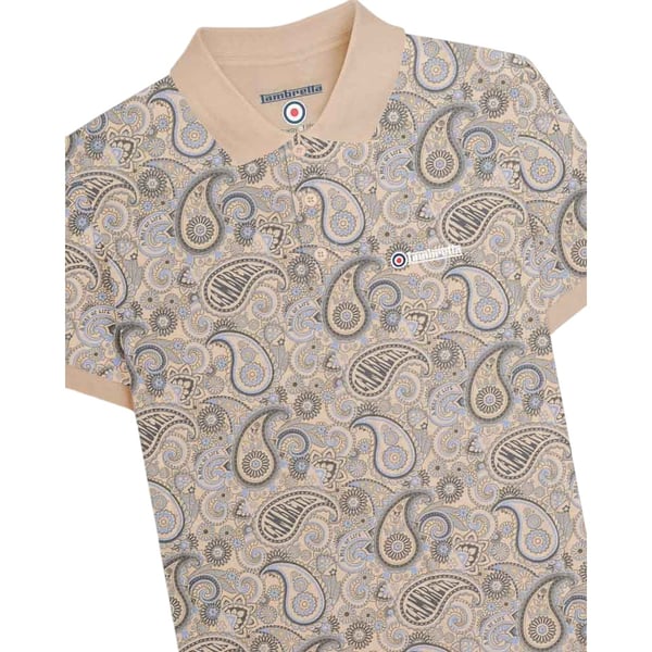 Lambretta Miesten Paisley Poolopaita