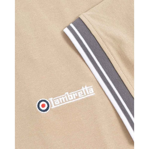 Lambretta Mens Contrast Tipped Polo Shirt