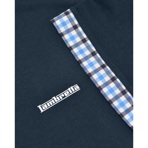 Lambretta Mens Gingham Collar Big & Tall Polo Shirt