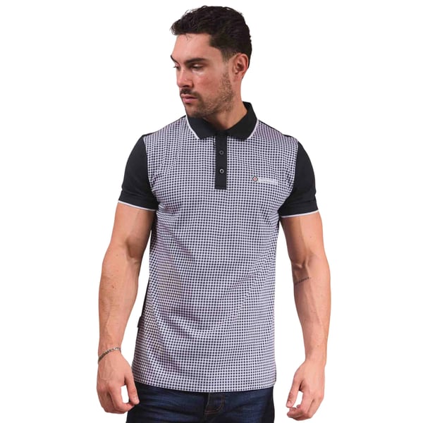 Lambretta Mens Gingham Polo Shirt