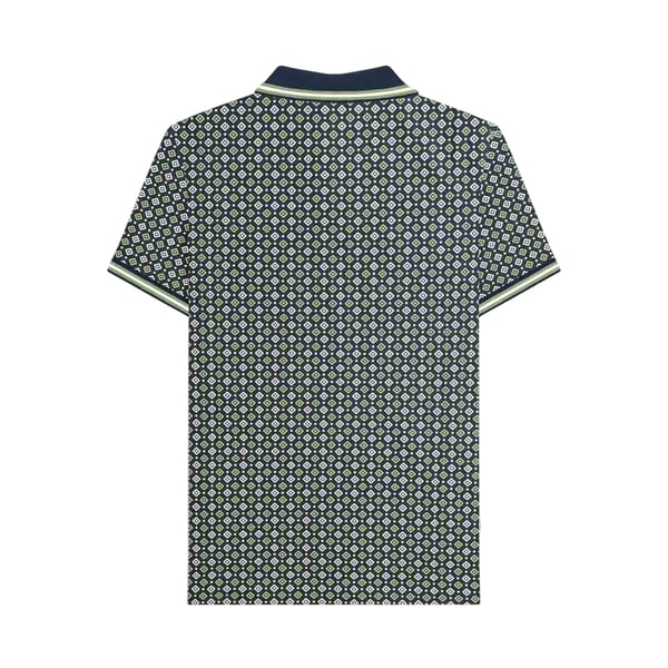 Lambretta Mens Geometric Polo Shirt