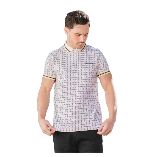 Lambretta Mens Geometric Polo Shirt